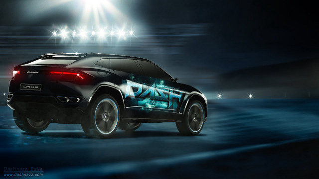 Black suv bright light night free wallpaper - medium preview image