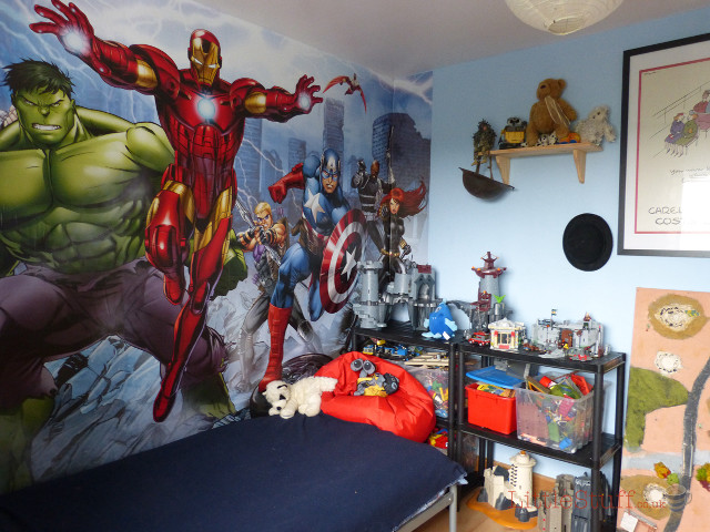 Bedroom avengers wall mural marvel free wallpaper - medium preview image