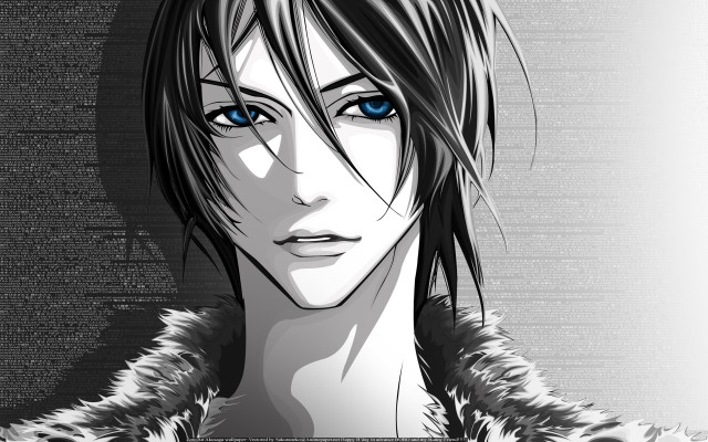 Man blue eyes fur coat free wallpaper - medium preview image
