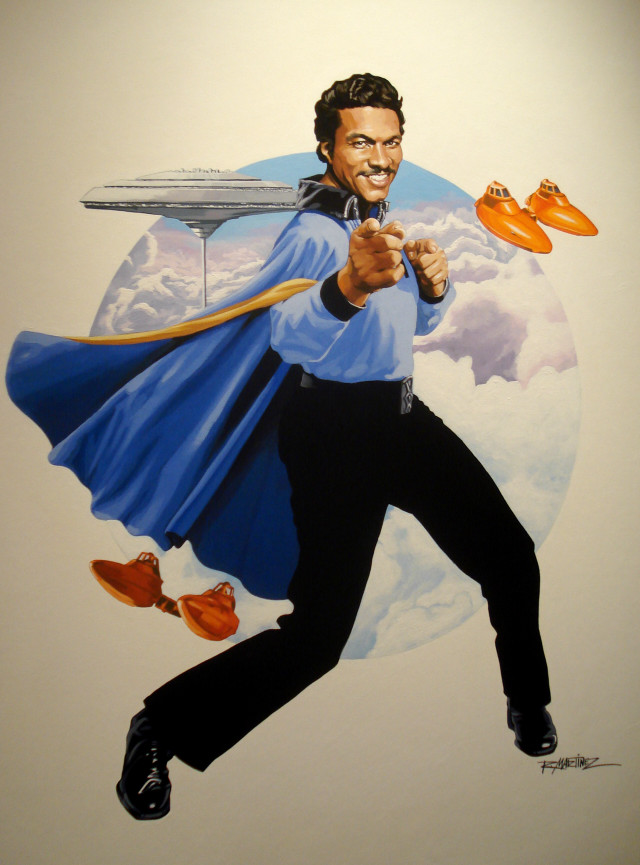 Man blue cape gun spaceship free wallpaper - medium preview image