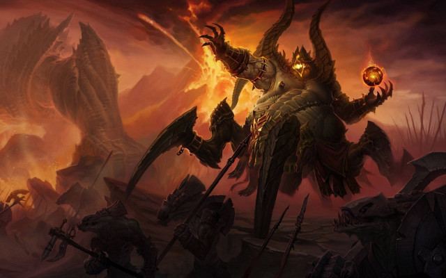 Demonic creature glowing orb dark #2 free wallpaper - medium preview image