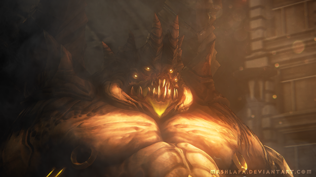 Giant glowing eyes huge head free wallpaper - medium preview image