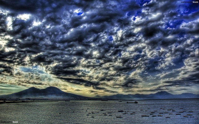 Cloudy sky body of water free wallpaper - medium preview image