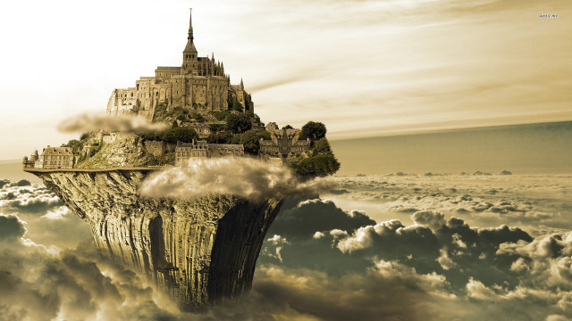 Castle in the clouds sky free wallpaper - medium preview image