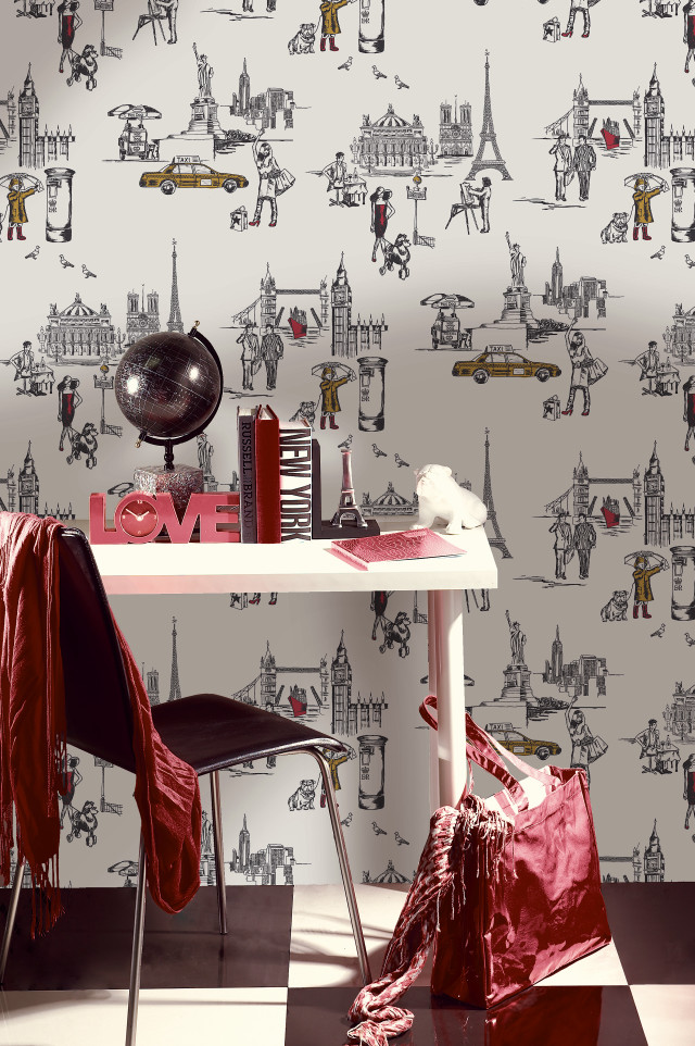 Desk red chair blanket wall free wallpaper - medium preview image