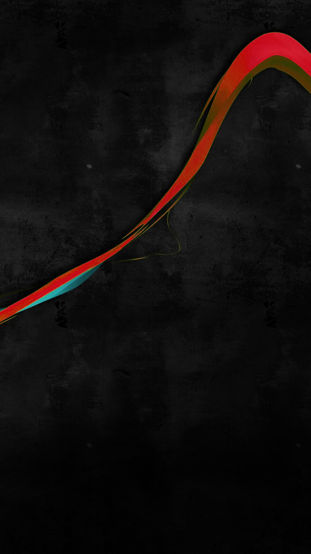 Red green wave black background free wallpaper - medium preview image