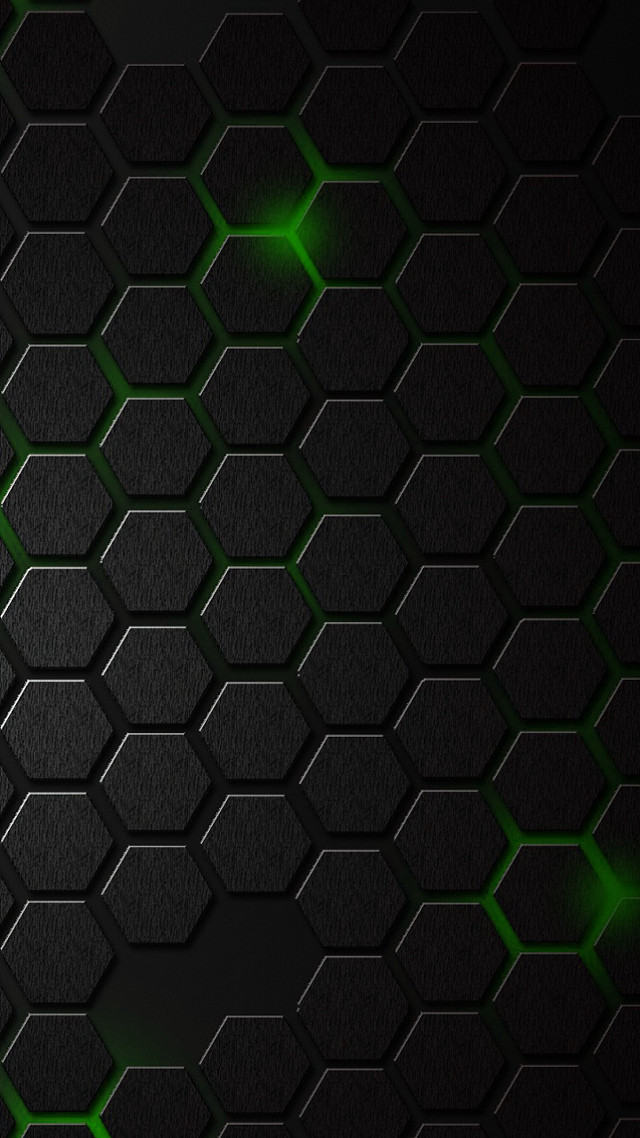Black green hexagons background light free wallpaper - medium preview image