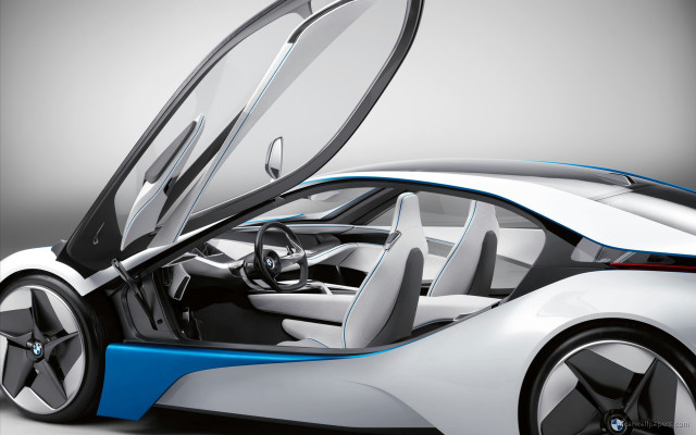 Futuristic car doors open interior free wallpaper - medium preview image