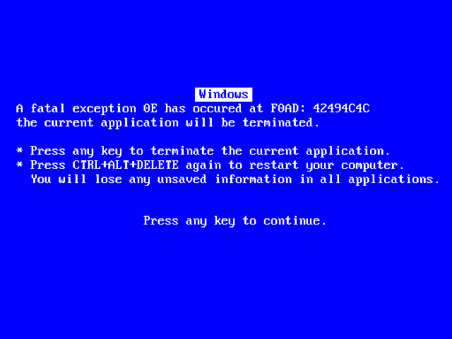 Blue screen message image png free wallpaper - medium preview image
