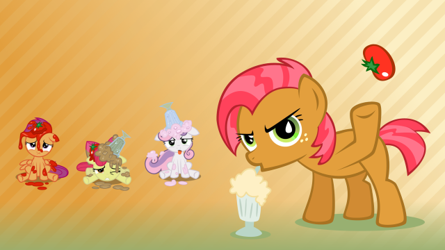 Little ponies grass field strawberry free wallpaper - medium preview image