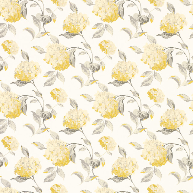 Yellow gray flower pattern white #2 free wallpaper - medium preview image
