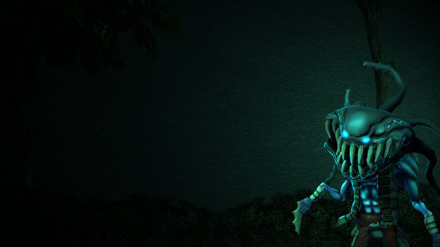 Creepy alien dark tree night free wallpaper - medium preview image