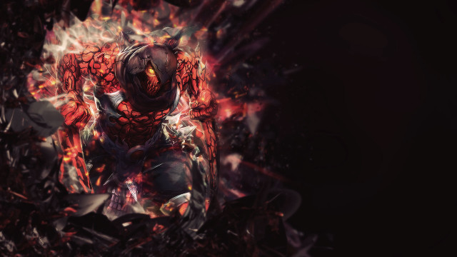 Man red suit black background free wallpaper - medium preview image