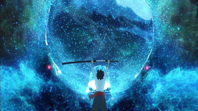 Man giant blue ball stars free wallpaper - medium preview image