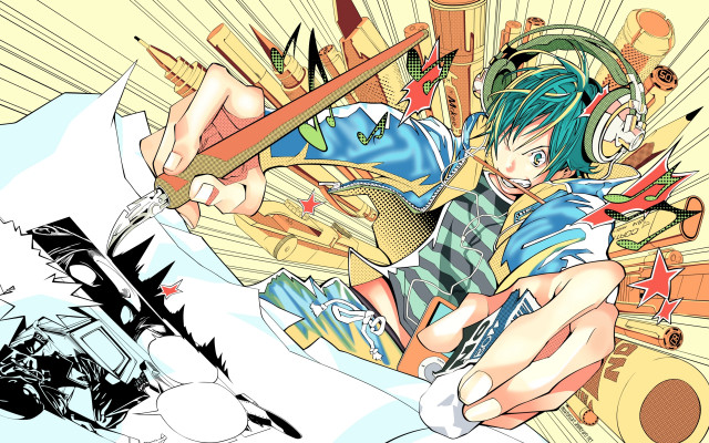 Anime character sword background objects free wallpaper - medium preview image