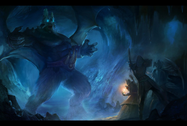 Man dark cave monster light free wallpaper - medium preview image