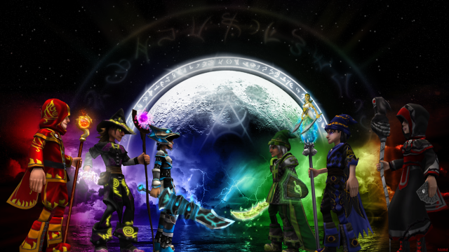 Group rainbow moon clock full free wallpaper - medium preview image