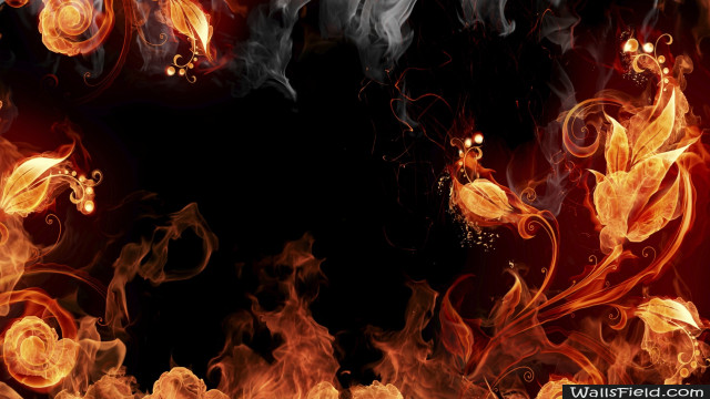 Fire smoke swirls bubbles black free wallpaper - medium preview image