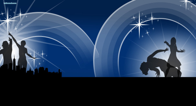 Dancing couple night sky stars free wallpaper - medium preview image