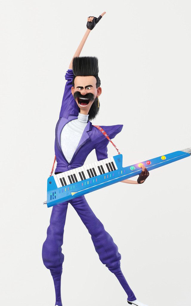 Man mustache blue piano toy free wallpaper - medium preview image