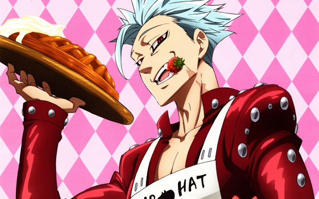 Man holding pizza plate pink free wallpaper - medium preview image