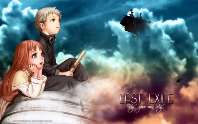 Couple sitting cloud covered sky free wallpaper - medium preview image