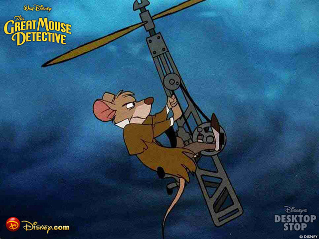 Cartoon mouse climbing ladder sword free wallpaper - medium preview image