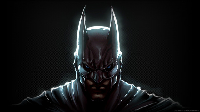 Batman black background white light free wallpaper - medium preview image