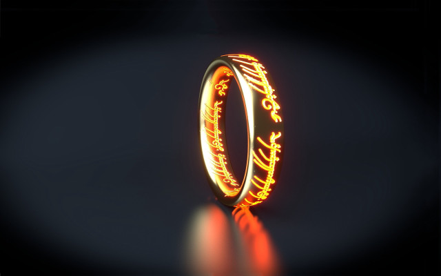 Ring lords ring gold lettering free wallpaper - medium preview image