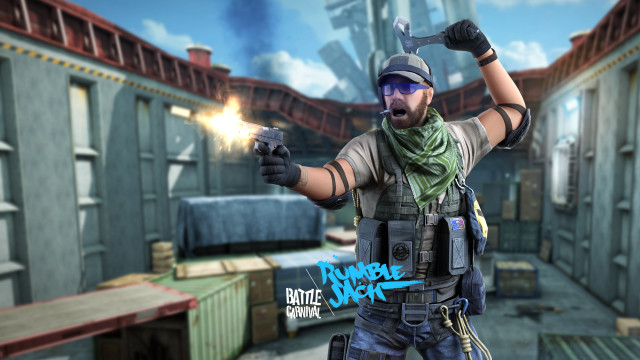 Man helmet gun flashlight building free wallpaper - medium preview image