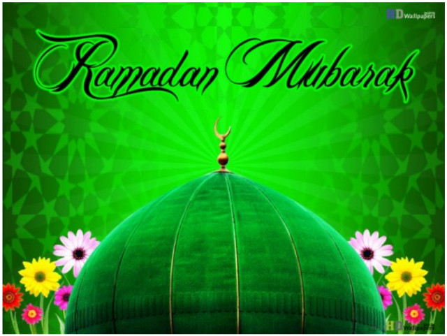 Green mosque flowers starburst ramadan free wallpaper - medium preview image