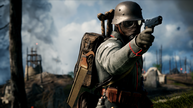 Soldier helmet gun smoke trees free wallpaper - medium preview image