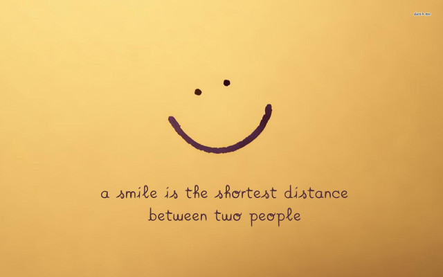 Smile wall quote shortest distance free wallpaper - medium preview image