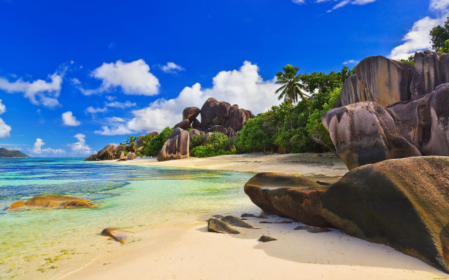 Beach rocks water blue sky #12 free wallpaper - medium preview image