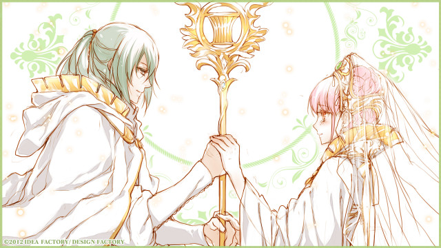 Couple holding stick clock face free wallpaper - medium preview image