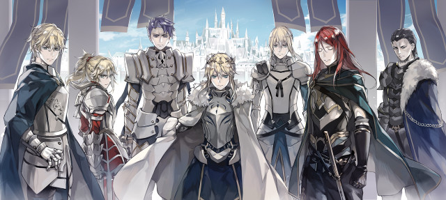 Group people castle background standing free wallpaper - medium preview image