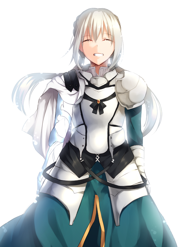 Woman sword armor silver braid free wallpaper - medium preview image