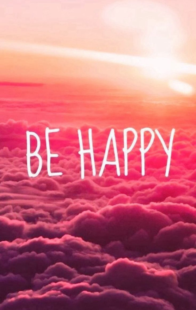 Sunset be happy clouds sky free wallpaper - medium preview image