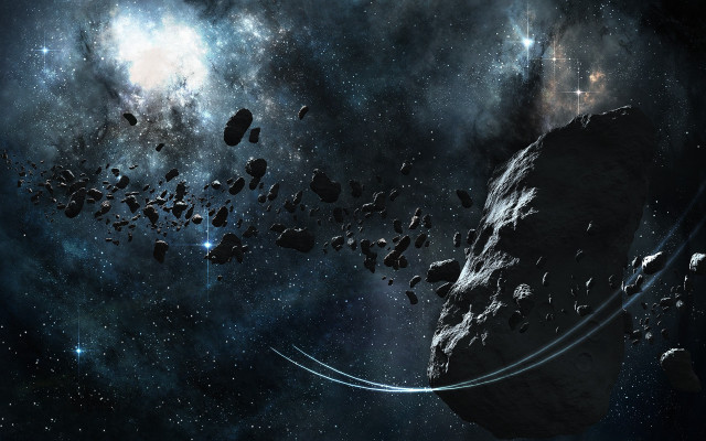 Space rock shooting star foreground #2 free wallpaper - medium preview image