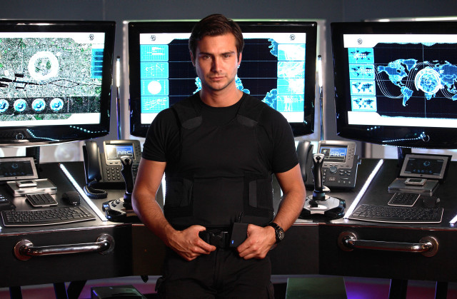 Man standing desk multiple monitors free wallpaper - medium preview image