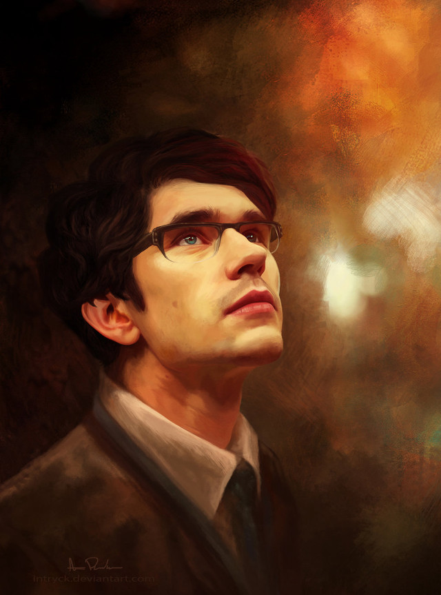 Man glasses suit sky blurry free wallpaper - medium preview image
