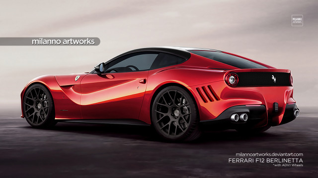 Red sports car caption image free wallpaper - medium preview image