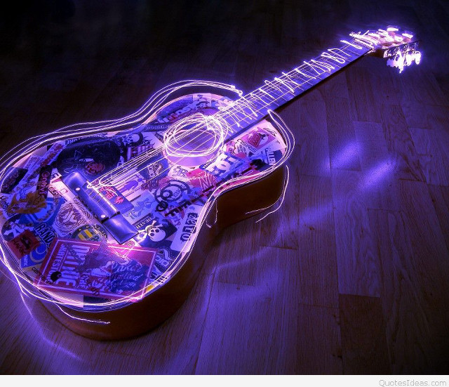 Guitar lightup case neon shock free wallpaper - medium preview image