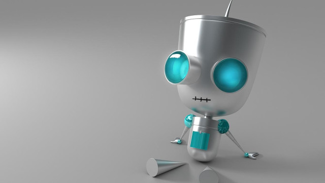 Robot toothbrush mouth funny image #2 free wallpaper - medium preview image