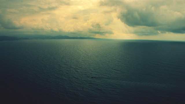 Large water cloudy sky boat free wallpaper - medium preview image