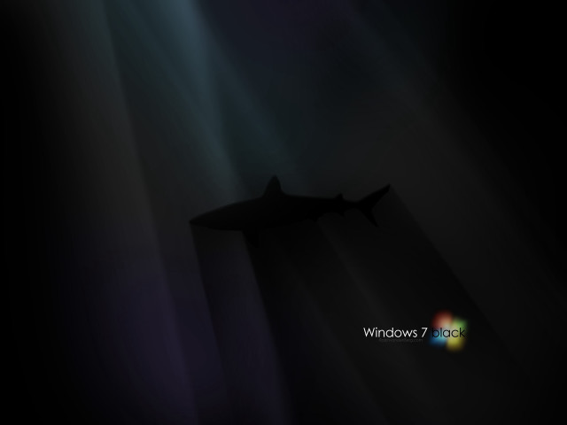 Computer shark rainbow light screen free wallpaper - medium preview image