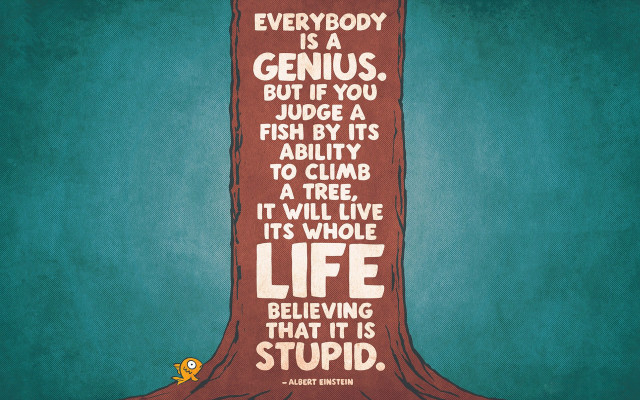 Tree quote genius judgment fish free wallpaper - medium preview image