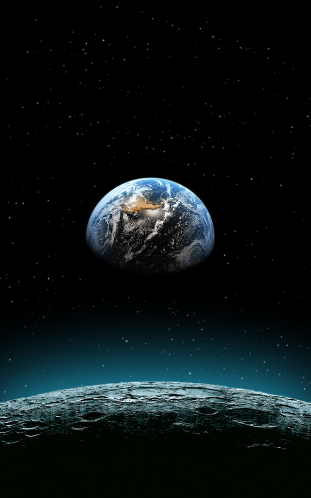 Earth space stars black blue free wallpaper - medium preview image