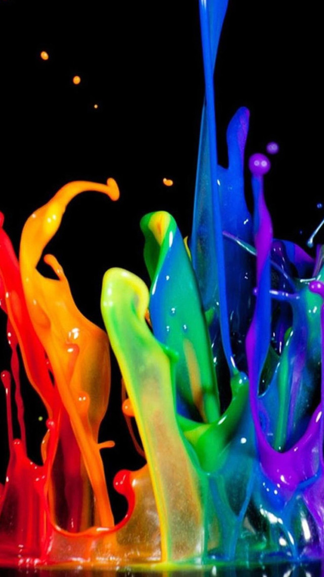 Colorful liquid pouring black background #2 free wallpaper - medium preview image