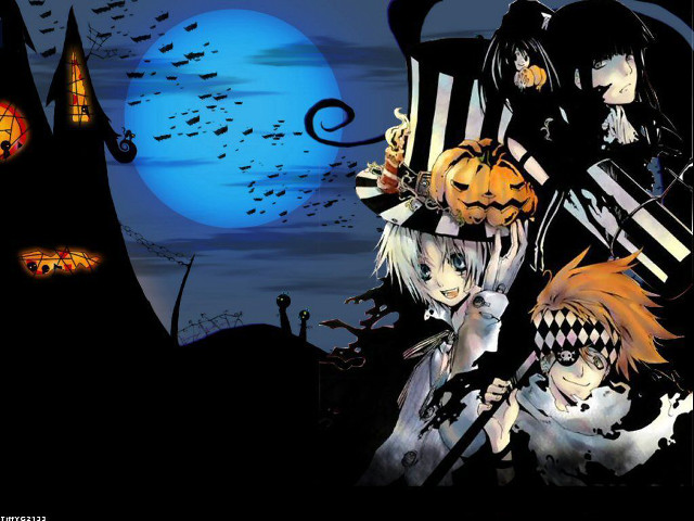 Group castle bats pumpkins halloween free wallpaper - medium preview image